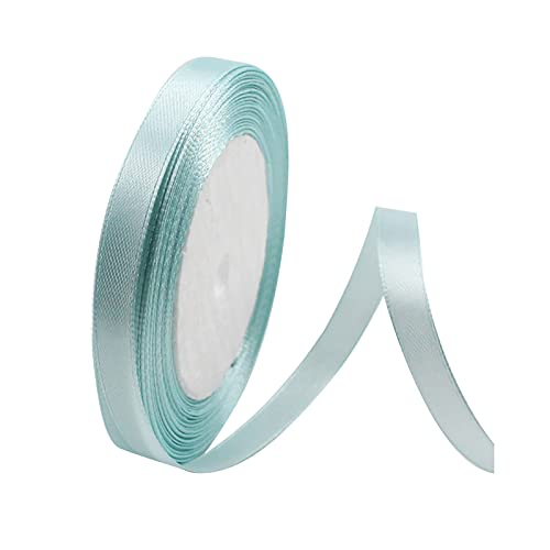 YANFJHV Geburtstag Weihnachten Satinband Geschenk 25 YD 10 mm Geschenkstoff für Hochzeit Home DIY Geschenkpapier Und (Sky Blue, One Size) von YANFJHV