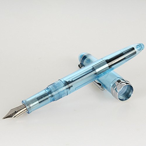 YANFJHV NEU Jinhao 992 Spirale Transparent Bunt Nib Füllfederhalter Spitzer Für Dicke Stifte (Blue, One Size) von YANFJHV