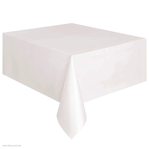 YANFJHV Stoffwischabdeckung Abdeckungen aus Kunststoff für große Partytische, rechteckig, saubere Küche, Esszimmer und Bar Tischläufer Anthrazit cm (White, One Size) von YANFJHV