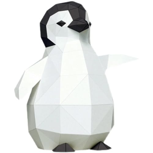 YANGC Cute Penguin Antarctic Marine Animal Paper Model Kit Paper Craft 3D DIY Ornaments Home Room Decor Modern Minimalist Style von YANGC