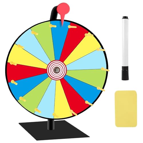 YANGUN Glücksrad zum Drehen, Glücksrad Spielzeug, Spinning Prize Wheel mit Radiergummi und Markierstift, Für Party Karneval Messe Glücksrad Rouletterad von YANGUN