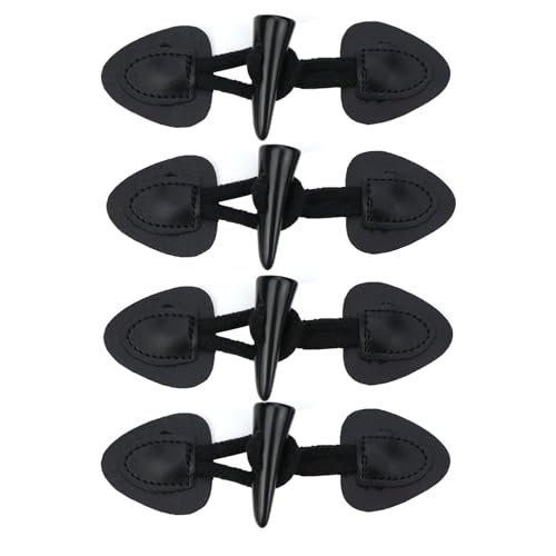 4 Paar Leder Knebelknöpfe mit Verschluss - Schwarze Vintage Knebelknöpfe für Mäntel, Jacken, DIY Näharbeiten & Handwerksprojekte - Dekorative Knöpfe für Kleidung und Accessoires 4 Paar Leder Knebelknöpfe mit Verschluss - Schwarze Vintage Knebelknöpfe für Mäntel, Jacken, DIY Näharbeiten & Handwerksprojekte - Dekorative Knöpfe für Kleidung und Accessoires von YANGWEN