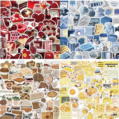 YANINEE 210 Stück Vintage Sticker Aesthetic Set, Wasserdichte Vinyl Stickers von YANINEE