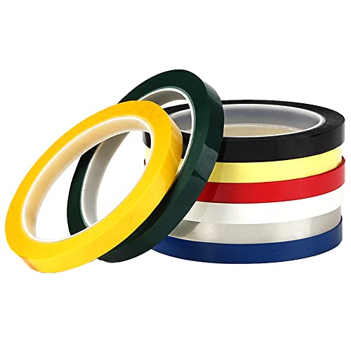 Selbstklebendes Tape, 8 Stück 5mm Breite Whiteboard Klebeband, Klebebänder, Selbstklebend Markierungsband, für Büro, Schule, Whiteboard, Tafel, Notebook-Chart (8 Farben) von YANJINGHE