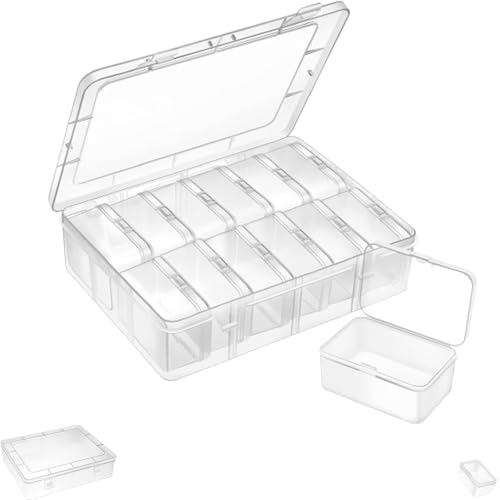 Kleine Aufbewahrungsboxen Mit Deckel, Transparente Mini-Plastikbox, Kunststoff Behälter Aufbewahrung, Sortierbox, Pillendose Klein, Mini Organizer Durchsichtige Box, Für Bastelartikel, Kleinteile von YANJIY