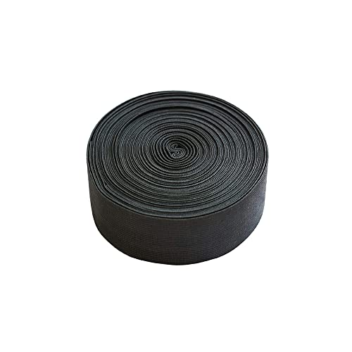 Schwarzes Gummiband Elastisches Band zum Nähen für Perücken, Heimwerken, Nähen, Basteln (1.6 inch X 5.5 yard) von YANTAISIYU