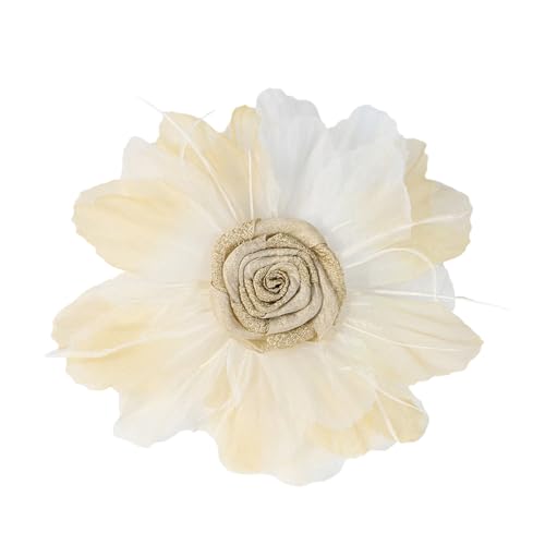 Blumen-Brosche, Besatz, Organza-Applikation für Hochzeitskleid, Vorhang, Schal, Dekorationen, Zubehör von YAOGUI