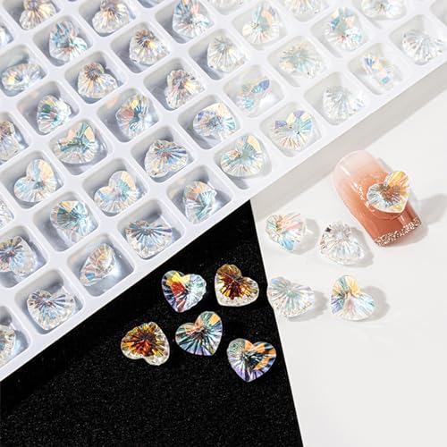 Elegante Strasssteine, 3D-Kunst-Kristall-Strasssteine, spitze Unterseite, Dekoration, Kristall, 3D-Nägel, 20 Stück von YAOGUI
