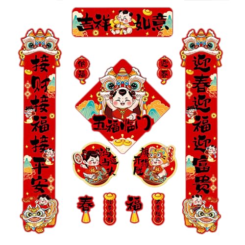 Snake Year Couplets Set Spring Festival Decals Accessories Chinese New Year Door Sticker Window Decorations von YAOGUI