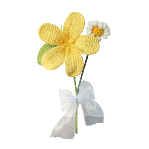 YAOGUI Häkelblumen-Dekorationen für Raumdekorationen, handgefertigte Strickblume, künstliche Blume für Hochzeits-Party-Dekorationen von YAOGUI
