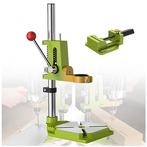 YAOYAOO Bohrmaschinenständer mit Schraubstock Höhenverstellbar Säulenbohrmaschine 90 ° Drehung des Kiefers Standbohrmaschine Kann Fest Oder Mobil Sein, Gusseisenbasis, Stabil Gebrauch von YAOYAOO