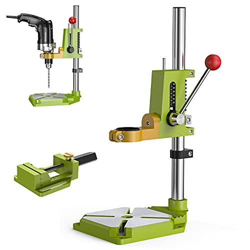 YAOYAOO Bohrständer Säulenbohrmaschine Höhenverstellbar Fräsständer Bohrmaschinenständer mit Schraubstock und 90 ° Drehbarer Backe für Stützbohrer für Helfen Bohren und Schleifen von YAOYAOO