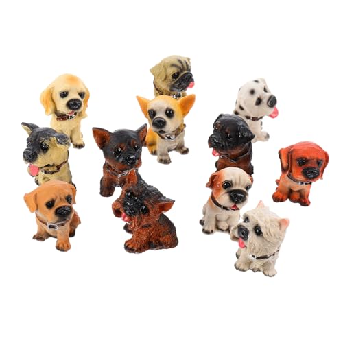 YARNOW 12 Stück Teiliges Resin Hund Figurinen Realistische Deko für Zuhause Hotel und Charmante Handwerkskunst für Kreative Fotorequisiten und Stilvolle Einrichtung YARNOW 12 Stück Teiliges Resin Hund Figurinen Realistische Deko für Zuhause Hotel und Charmante Handwerkskunst für Kreative Fotorequisiten und Stilvolle Einrichtung von YARNOW