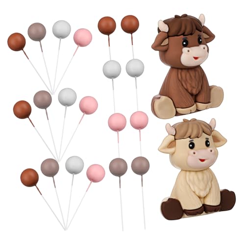 YARNOW 1Satz Hochlandkuh Tortenstecker Hochlandkühe Schaumkugeln Farben Robuste Tortendekoration Für Geburtstagsfeiern Themen Und Partys YARNOW 1Satz Hochlandkuh Tortenstecker Hochlandkühe Schaumkugeln Farben Robuste Tortendekoration Für Geburtstagsfeiern Themen Und Partys von YARNOW