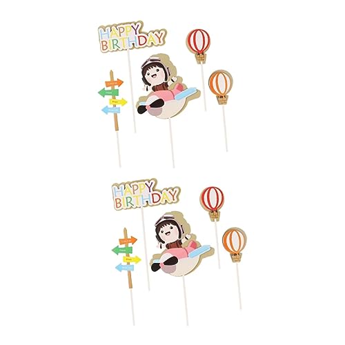 YARNOW 2 Sätze Flugzeug Kuchen Toppers Geburtstagskuchen Dekoration Für Bunte Farben Umweltfreundliche Papiermaterialien Für Kreative Tortenverzierungen 25 Stück * 2 YARNOW 2 Sätze Flugzeug Kuchen Toppers Geburtstagskuchen Dekoration Für Bunte Farben Umweltfreundliche Papiermaterialien Für Kreative Tortenverzierungen 25 Stück * 2 von YARNOW
