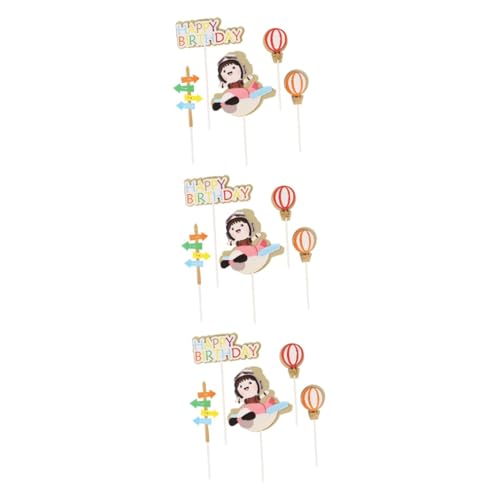 YARNOW 3 Sätze Flugzeug Cake Toppers Geburtstagskuchen Deko Für Lustige Tortendekoration Mit Luftballon Design Sicher Und Vielseitig Einsetzbar Für Partys Und Feiern 25 Stück * 3 YARNOW 3 Sätze Flugzeug Cake Toppers Geburtstagskuchen Deko Für Lustige Tortendekoration Mit Luftballon Design Sicher Und Vielseitig Einsetzbar Für Partys Und Feiern 25 Stück * 3 von YARNOW