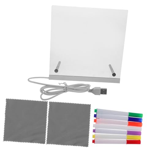YARNOW LED Leucht Schreibtafel mit Ständer Wiederbeschreibbares Transparentes Zeichenbrett für Fluoreszierendes DIY Zeichnen und Nachzeichnen Mit Bunte Stifte und USB Tragbar für Zuhause YARNOW LED Leucht Schreibtafel mit Ständer Wiederbeschreibbares Transparentes Zeichenbrett für Fluoreszierendes DIY Zeichnen und Nachzeichnen Mit Bunte Stifte und USB Tragbar für Zuhause von YARNOW