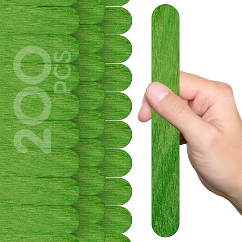 200 Stück Holz-Bastelstäbchen grün – 20,3 cm, Jumbo-Stielstäbchen, flach, zum Basteln, Holzstäbchen, grün, Jumbo-Bastelstäbchen für Bastelarbeiten, DIY, Lebensmittelqualität, Eis am Stiel 200 Stück Holz-Bastelstäbchen grün – 20,3 cm, Jumbo-Stielstäbchen, flach, zum Basteln, Holzstäbchen, grün, Jumbo-Bastelstäbchen für Bastelarbeiten, DIY, Lebensmittelqualität, Eis am Stiel von YARRD