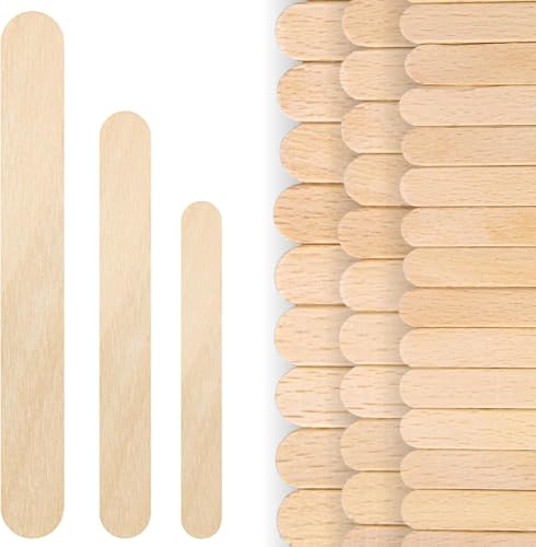 200 Stück Holz-Bastelstäbchen rot – 20,3 cm, Jumbo-Stielstäbchen, flach, zum Basteln, Holzstäbchen, rot, Jumbo-Bastelstäbchen für Bastelarbeiten, DIY, Lebensmittelqualität, Eis am Stiel von YARRD