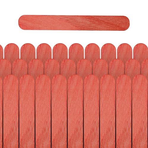Rote Jumbo-Holzstäbchen für Bastelarbeiten, flache Stieleisstäbchen für Bastelarbeiten, Lebensmittelqualität, für Kunst, kreative Projekte, Schulaktivitäten, 200 Stück Rote Jumbo-Holzstäbchen für Bastelarbeiten, flache Stieleisstäbchen für Bastelarbeiten, Lebensmittelqualität, für Kunst, kreative Projekte, Schulaktivitäten, 200 Stück von YARRD