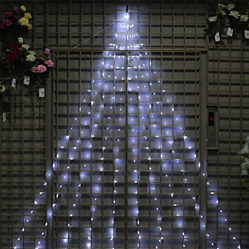 YASENN lichterbündel 300LED 3M 10 Stränge Glühwürmchen Strauß Lichter mit flexiblem Kupferdraht Lichterketten Wasserdicht für Weihnachtsfeier Hochzeit Schlafzimmer Dekoration (Kaltes Weiß) von YASENN