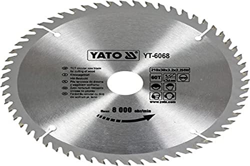 TCT BLADE FOR WOOD 210X60X30 MM von YATO