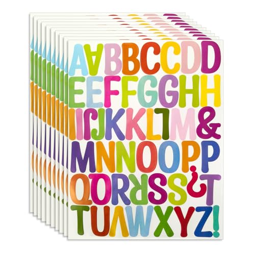 10 Blatt 490 PCS Alphabet Wandtattoo Kinderzimmer，Buntes Alphabet Wandaufkleber ABC Kinderzimmer Deko für Kinderzimmer Schlafzimmer Wohnzimmer Kunstwandbilder Dekor Spielzimmer englische kinder lern von YAVO-EU