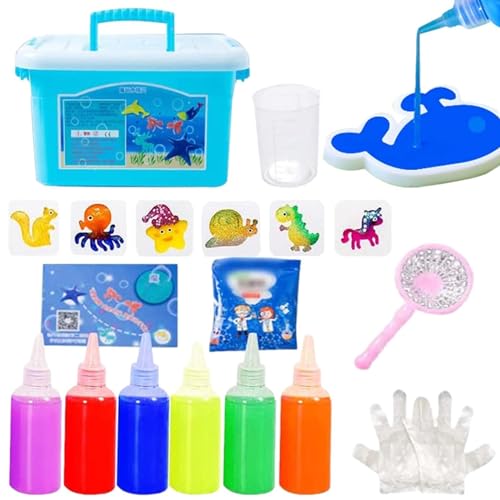 Sea Creature 3D Magic Gel Kreatives Spielzeug mit bunten Zahlen | Handgemachtes Wasserspielzeug für Weihnachtsgeschenke, um Ihre eigenen farbenfrohen Fantasiefiguren zu erstellen von YAVQVIN