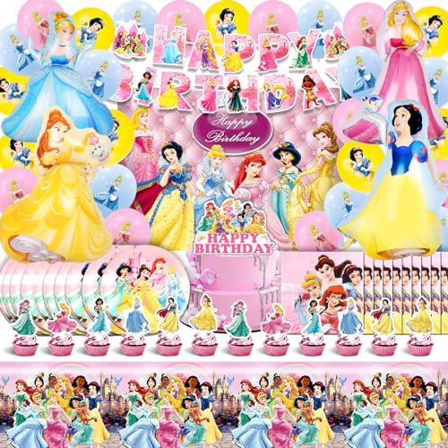 Deko Prinzessin Geburtstag für Mädchen, Prinzessin Ballon, Prinzessin Hintergrund, Folienballon Prinzessin, Helium Luftballons Prinzessin, Prinzessin Party Deko Kindergeburtstag von YAXMME