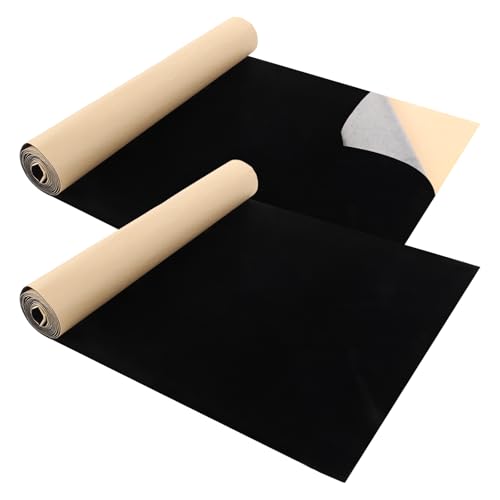 YAYODS 2 Stück Filz Selbstklebend Schwarz 1mm - 40x200CM Klebefilz-Selbstklebend - Filzmatte Schwarz für Box Liner, Cup Mat, Bilderrahmen, Stuhlbein YAYODS 2 Stück Filz Selbstklebend Schwarz 1mm - 40x200CM Klebefilz-Selbstklebend - Filzmatte Schwarz für Box Liner, Cup Mat, Bilderrahmen, Stuhlbein von YAYODS