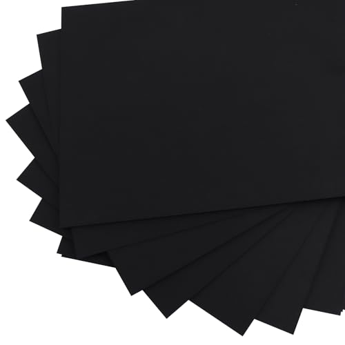 YAYODS 200 Blatt A4 schwarze Karte, 250 g/m² schwarzer Karton für Drucker, schwarze A4-Karte für Einladungen, Speisekarten, Hochzeit, DIY von YAYODS