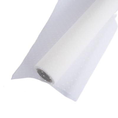 Geschenkpapier, Geschenkpapierrolle 50CM * 10Y Blumenverpackung Gaze Dot Garn Mesh Papier Blumenstrauß Floristenbedarf DIY Dekor Valentinstag Geschenkpapierrolle(White) von YBAAKZIIR