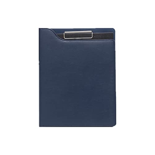 Hardcover Executive Notizbücher, Organizer Leder A4 Klemmbrett Business File Resume Document Organizer Business mit Reißverschluss(Blue) von YBAAKZIIR