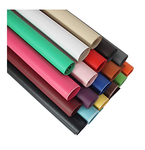 Kunstleder Stoff, Polsterstoff Materia Kunstlederbögen Strukturierter Kunstlederstoff Vinyl-Kunstlederstoff for Haarschleifen, Taschen, Herstellung von Ohrringen und DIY-Handwerk(Beige,1.38x2m) von YBAAKZIIR