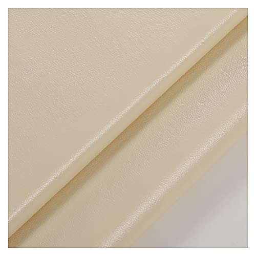 YBAAKZIIR Kunstleder Stoff, Polstermaterial: Lederstoff, Polsterstoffe am laufenden Meter, Stoff, Kunstleder, Kunstleder, Lederbezug, Polsterstoffe(Beige,1.37X2m) von YBAAKZIIR