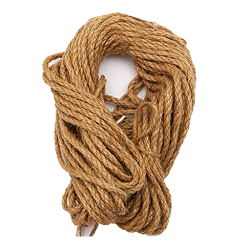 YBAAKZIIR Natürliches Vintage-Juteseil Schnurrolle Geflochte Juteschnur-Hanfseil, 10 mm, Jute-Hanfseil, 4-lagig, natürliches Dickes Seil, 20 m stark(100m) von YBAAKZIIR