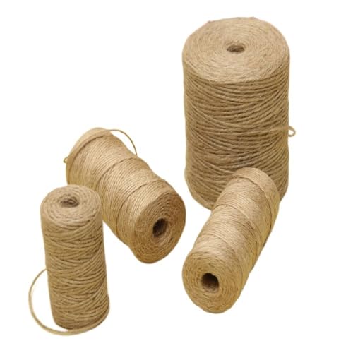 YBAAKZIIR Natürliches Vintage-Juteseil Schnurrolle Geflochte Natürliche Dicke Jute-Schnur, Starke natürliche Jute, DIY-Handwerksschnur for Geschenke,(100m) von YBAAKZIIR