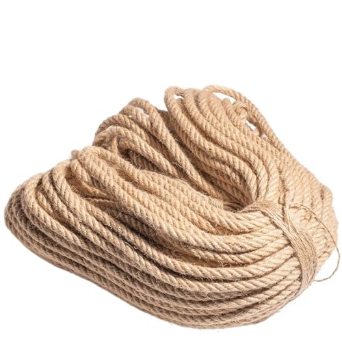 YBAAKZIIR Natürliches Vintage-Juteseil Schnurrolle Geflochte Natürliche Dicke Juteschnur, Starke natürliche Juteschnur for Floristik,(Jute Rope 10mm 2m) von YBAAKZIIR