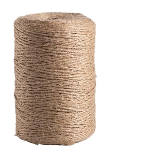 YBAAKZIIR Natürliches Vintage-Juteseil Schnurrolle Geflochte Natürliche Dicke Juteschnur, Starke natürliche Juteschnur for Floristik,(Jute Rope 2mm 30m) von YBAAKZIIR