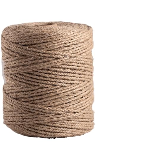 YBAAKZIIR Natürliches Vintage-Juteseil Schnurrolle Geflochte Natürliche Dicke Juteschnur, Starke natürliche Juteschnur for Floristik,(Jute Rope 4mm 5m) von YBAAKZIIR