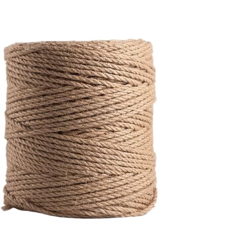 YBAAKZIIR Natürliches Vintage-Juteseil Schnurrolle Geflochte Natürliche Dicke Juteschnur, Starke natürliche Juteschnur for Floristik,(Jute Rope 5mm 5m) von YBAAKZIIR