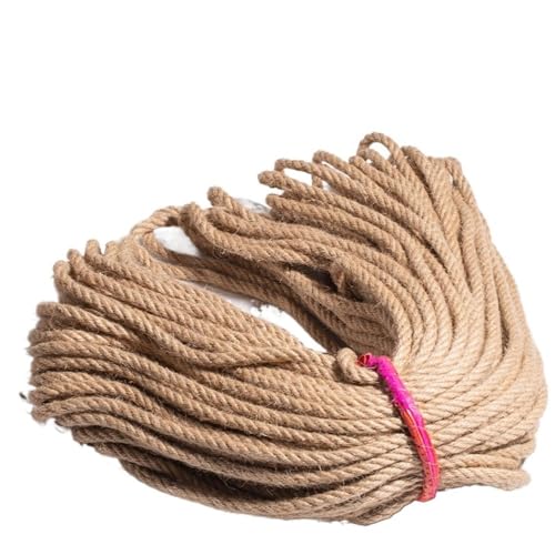 YBAAKZIIR Natürliches Vintage-Juteseil Schnurrolle Geflochte Natürliche Dicke Juteschnur, Starke natürliche Juteschnur for Floristik,(Jute Rope 8mm 2m) von YBAAKZIIR