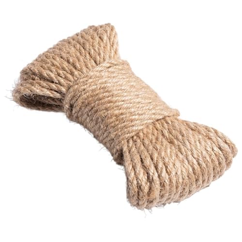 YBAAKZIIR Natürliches Vintage-Juteseil Schnurrolle Geflochte Natürliche Vintage Juteschnur, Rolle, geflochtene Juteschnur, Jute(4mm 5meters) von YBAAKZIIR