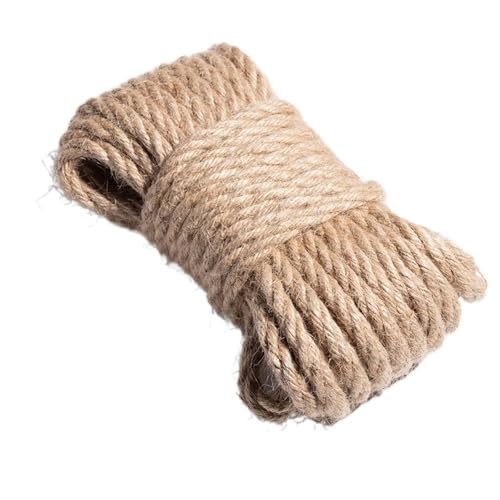 YBAAKZIIR Natürliches Vintage-Juteseil Schnurrolle Geflochte Natürliche Vintage Juteschnur, Rolle, geflochtene Juteschnur, Jute(8mm 2meters) von YBAAKZIIR