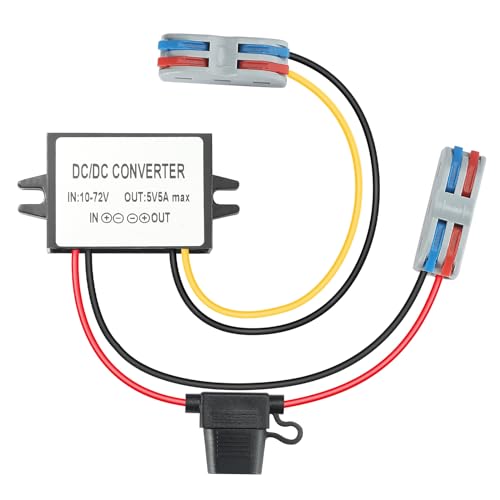 YBBOTT Step down dc-dc wandler 12V/24V/36V/48V/60V zu 5V 5A 25W Buck Converter 10-72V zu 5V Spannungs wandler Spannungsstabilisator Spannungsregler Spannungswandler Spannungsbegrenzer 12V zu 5V von YBBOTT