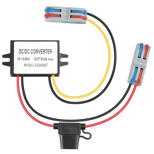 YBBOTT Step down dc-dc wandler 12V/24V/36V/48V zu 5V 3A 15W Buck Converter 10V-60V zu 5V Spannungs wandler Spannungsstabilisator Spannungsregler Spannungswandler Spannungsbegrenzer von YBBOTT