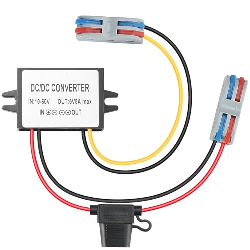 YBBOTT Step down dc-dc wandler 12V/24V/36V/48V zu 5V 5A 25W Buck Converter 10V-60V zu 5V Spannungs wandler Spannungsstabilisator Spannungsregler Spannungswandler Spannungsbegrenzer 12V auf 5V von YBBOTT