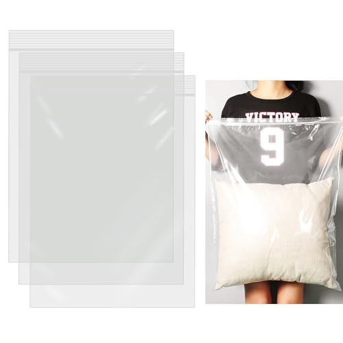 YBCCBY Zip Beutel Groß Zipper Tüten 40×60cm Ziplock Beutel Verschluss Plastiktüten Wiederverwendbar Plastikbeutel Druckverschlussbeutel Luftdichte Beutel Aufbewahrungsbeutel Plastic Bag für Kleidung von YBCCBY