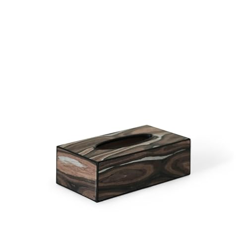 Seidenpapier-Box Taschentuchbox mit Holzstruktur, Wohnzimmer, Restaurant, Servietten, Schlafzimmer, Nachttisch, einfache Ornamente aus Papier, lose Taschentuchboxen (B) von YCCHAH