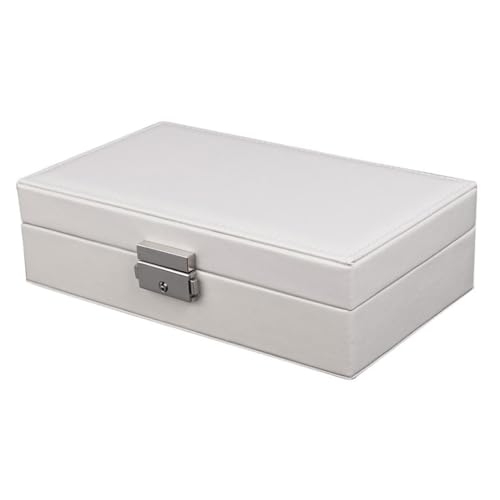 YCCHAH Schmuckschatulle, exquisite Schmuckschatulle, Schmuck-Aufbewahrungsbox mit Schloss, Ankleidebox, exquisite Make-up-Box, Schmuck-Organizer (B) von YCCHAH